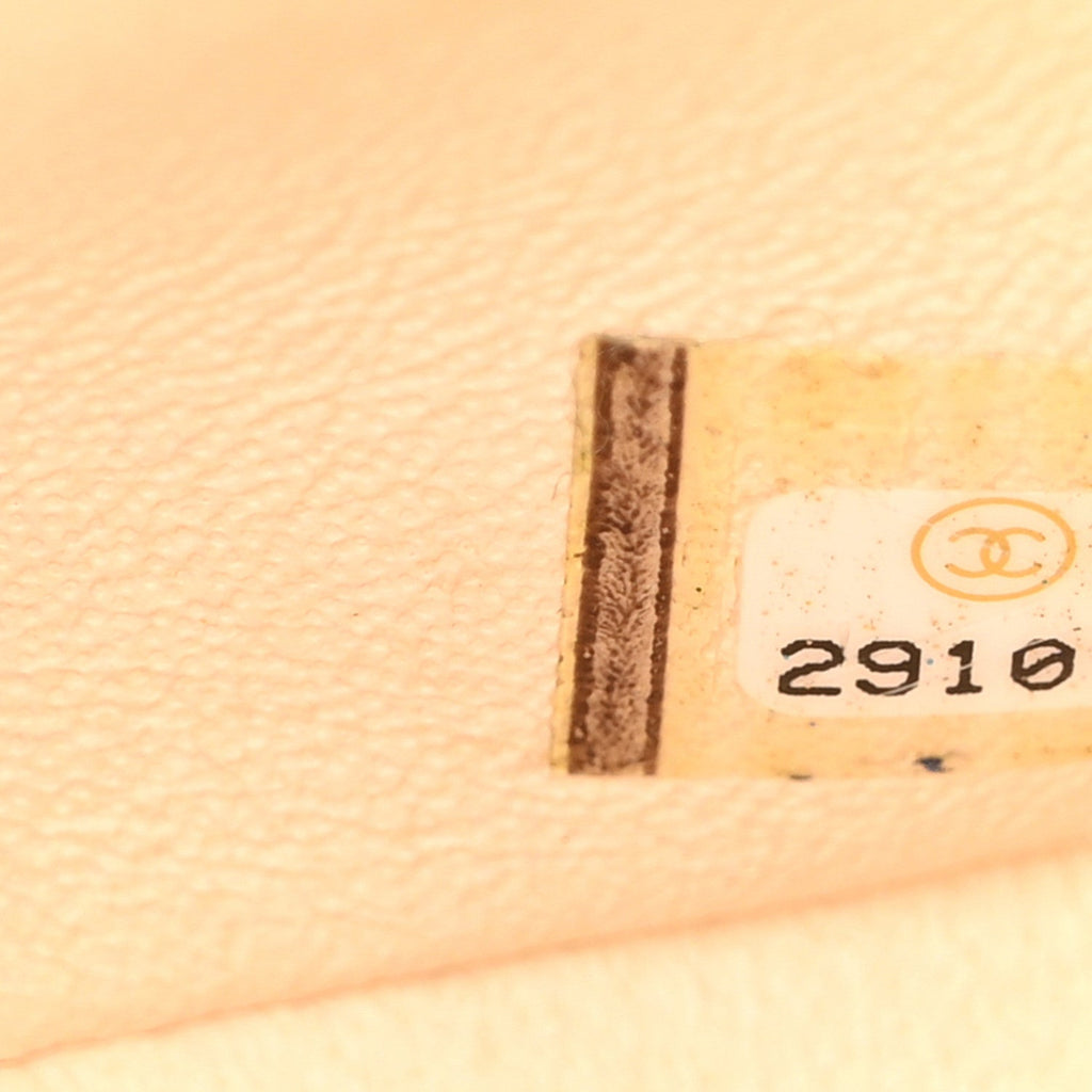 Caviar Quilted Jumbo Double Flap Light Beige