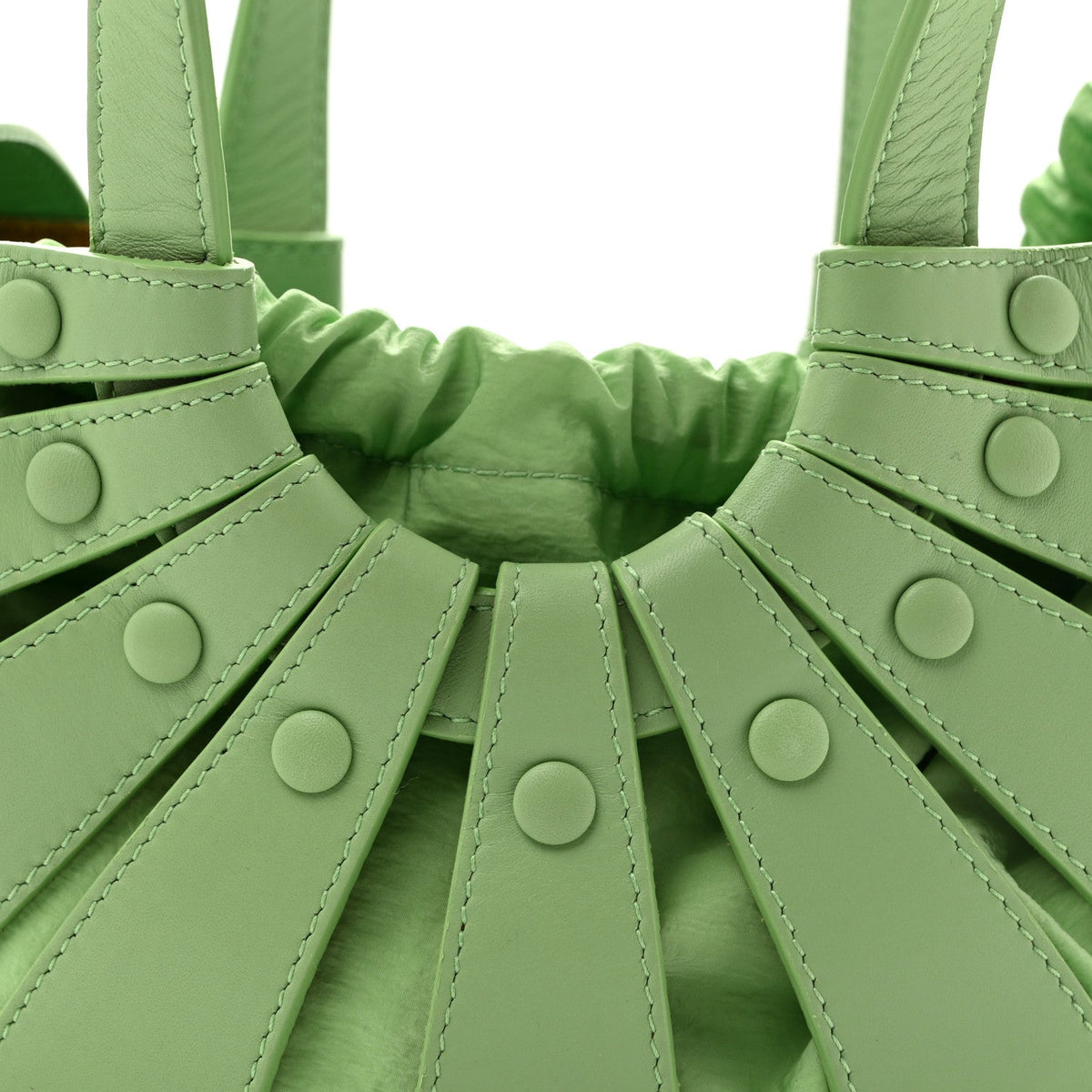 French Calfskin Small Shell Pistachio