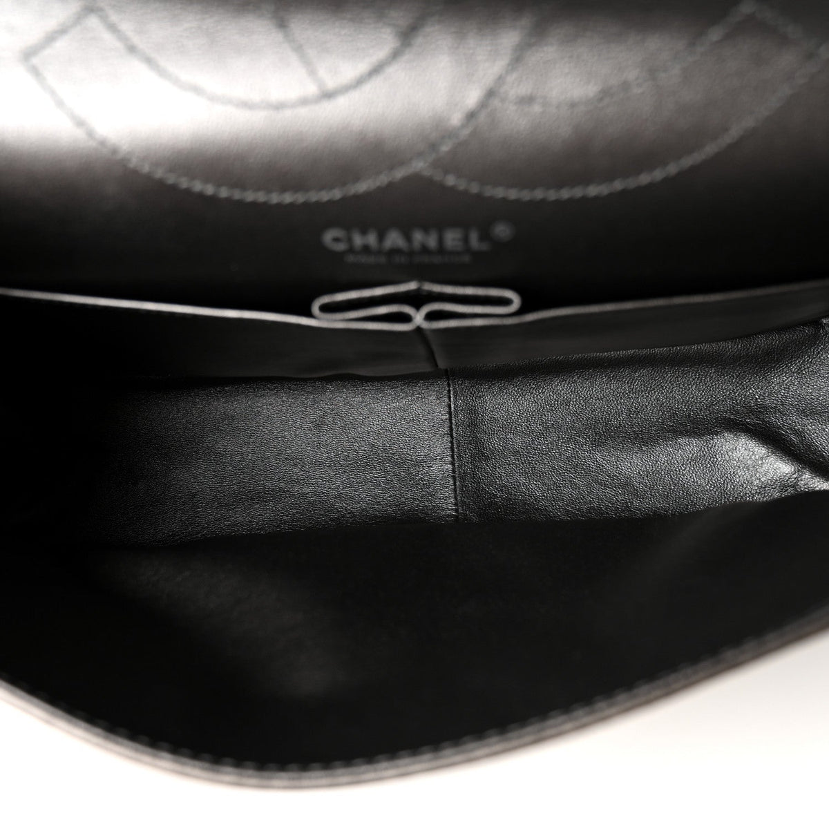 Metallic Aged Calfskin Quilted 2.55 Reissue 227 Flap Dark Grey