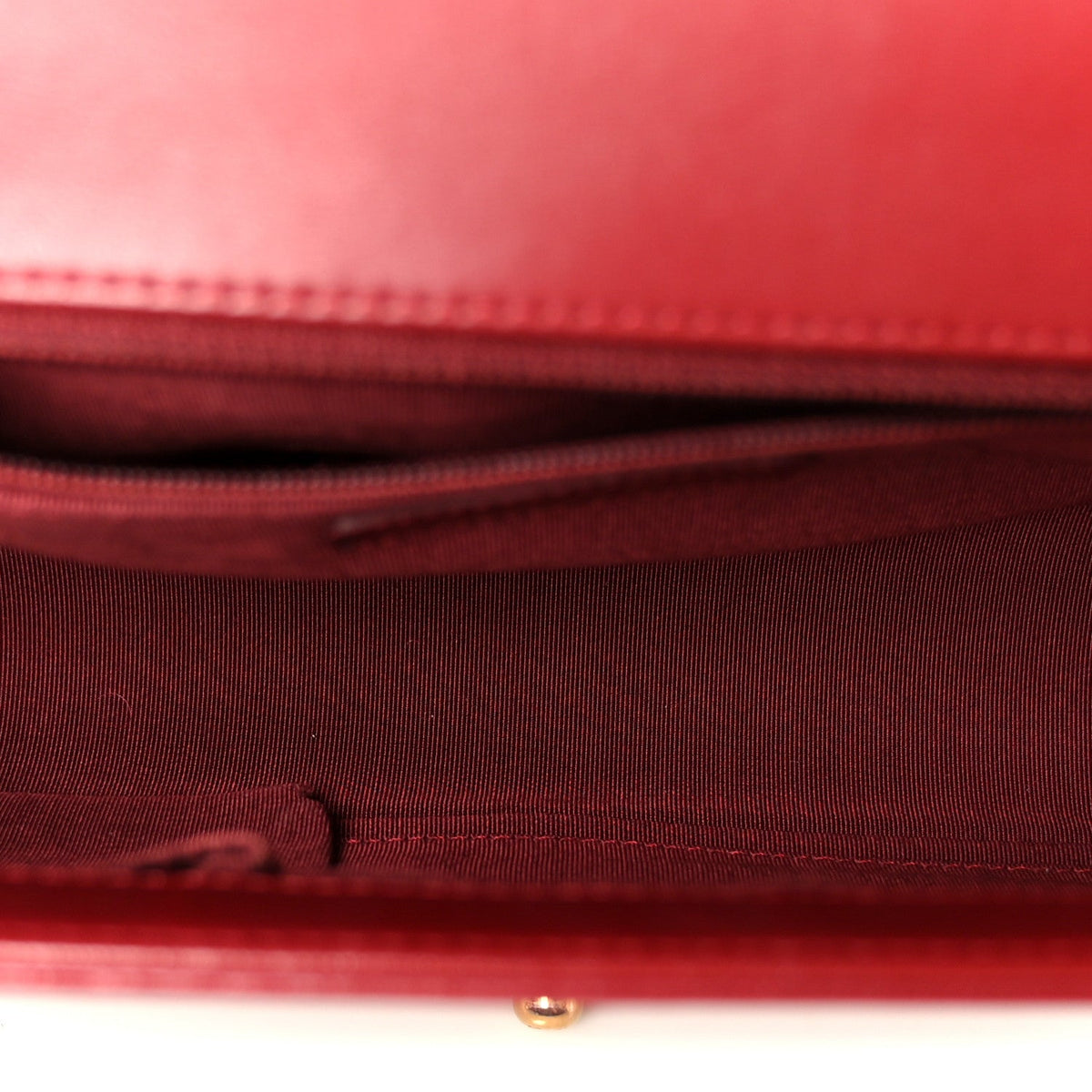 Lambskin Quilted New Medium Boy Flap Dark Red