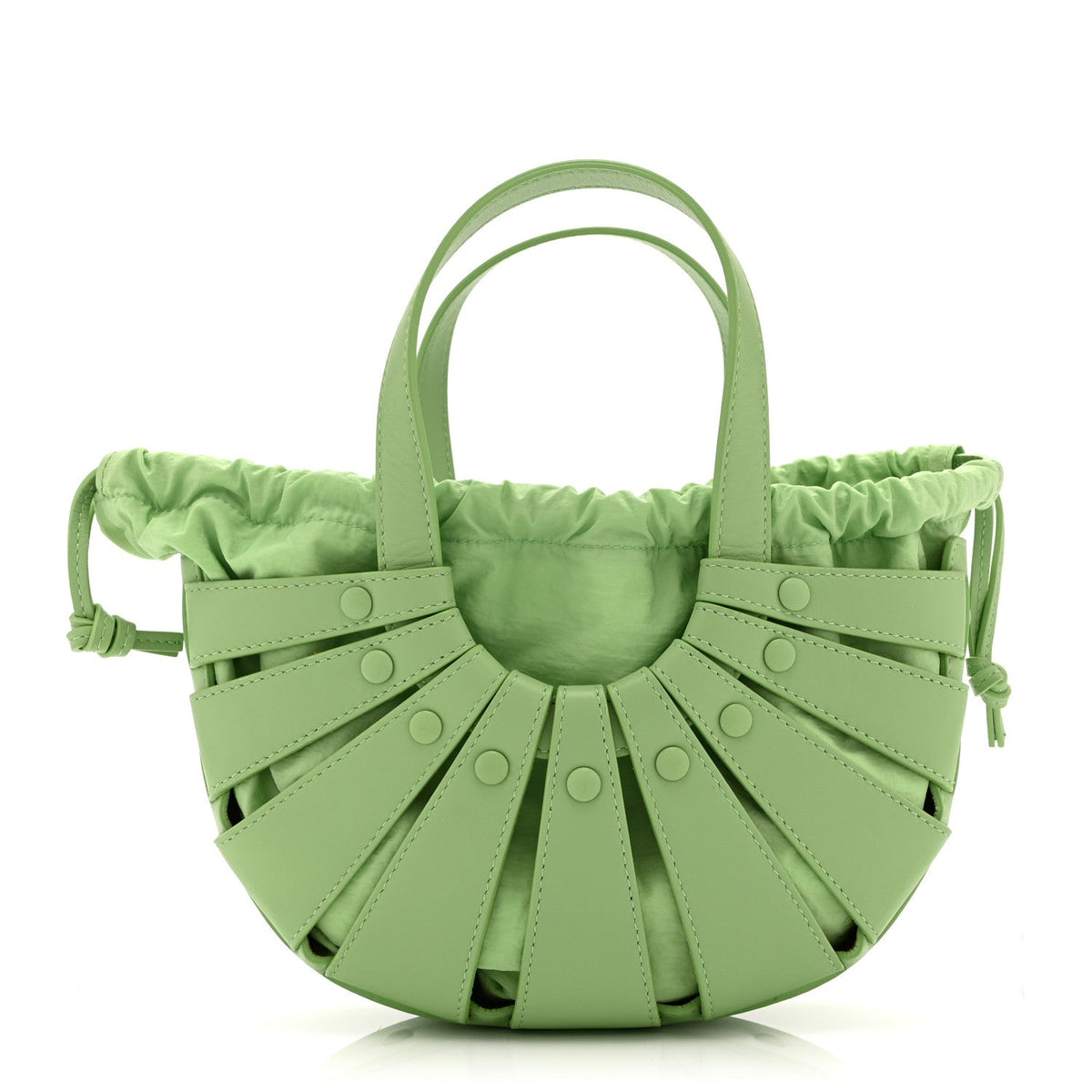 French Calfskin Small Shell Pistachio
