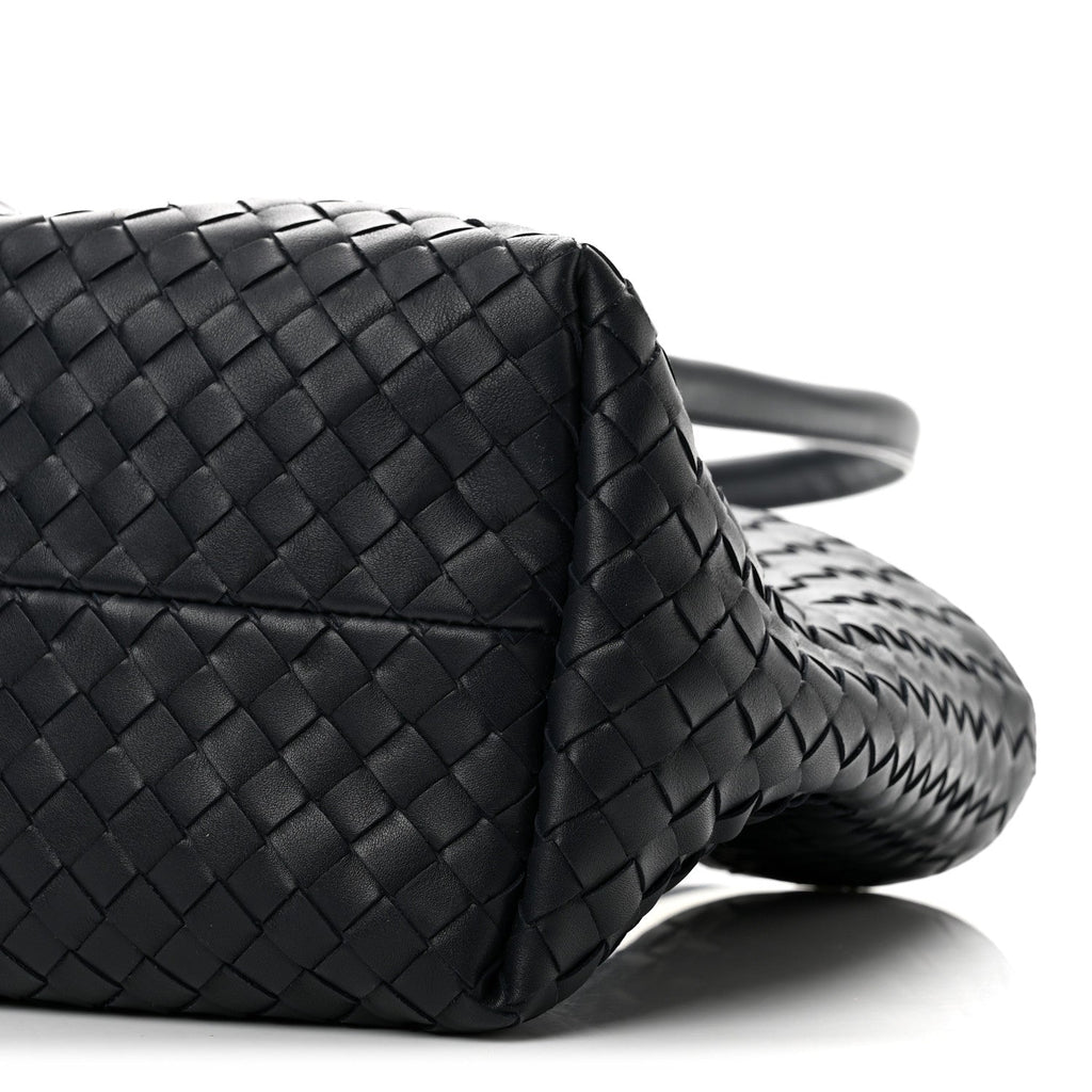 Calfskin Intrecciato Pinacoteca Reversible Tote Midnight Basalt