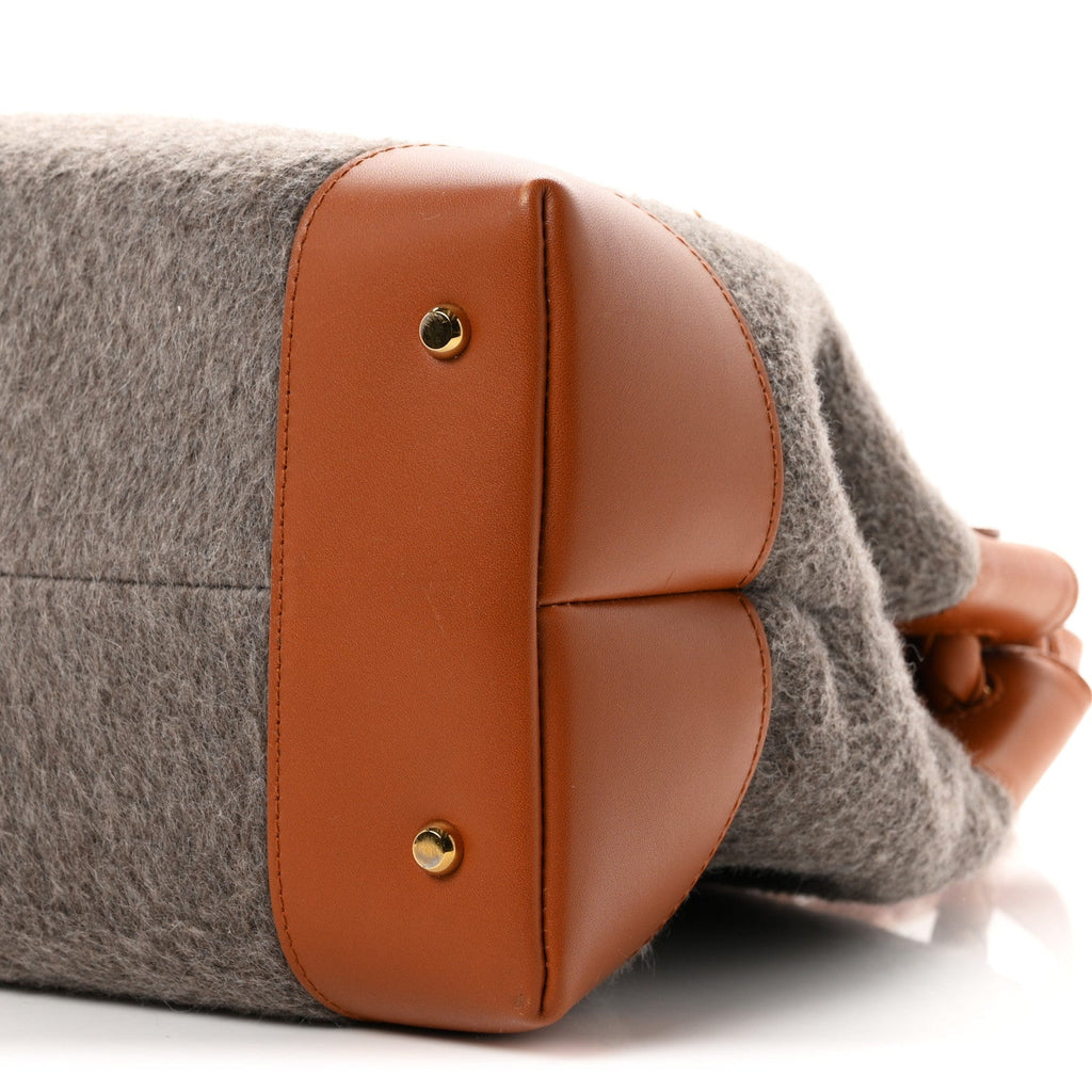 Wool Calfskin Medium Ciao Ciao Grey Tan