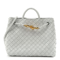 Nappa Intrecciato Small Andiamo Shoulder Bag White