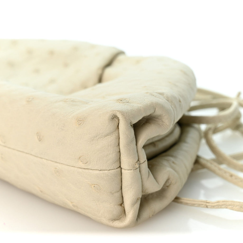 Ostrich The Mini Pouch White