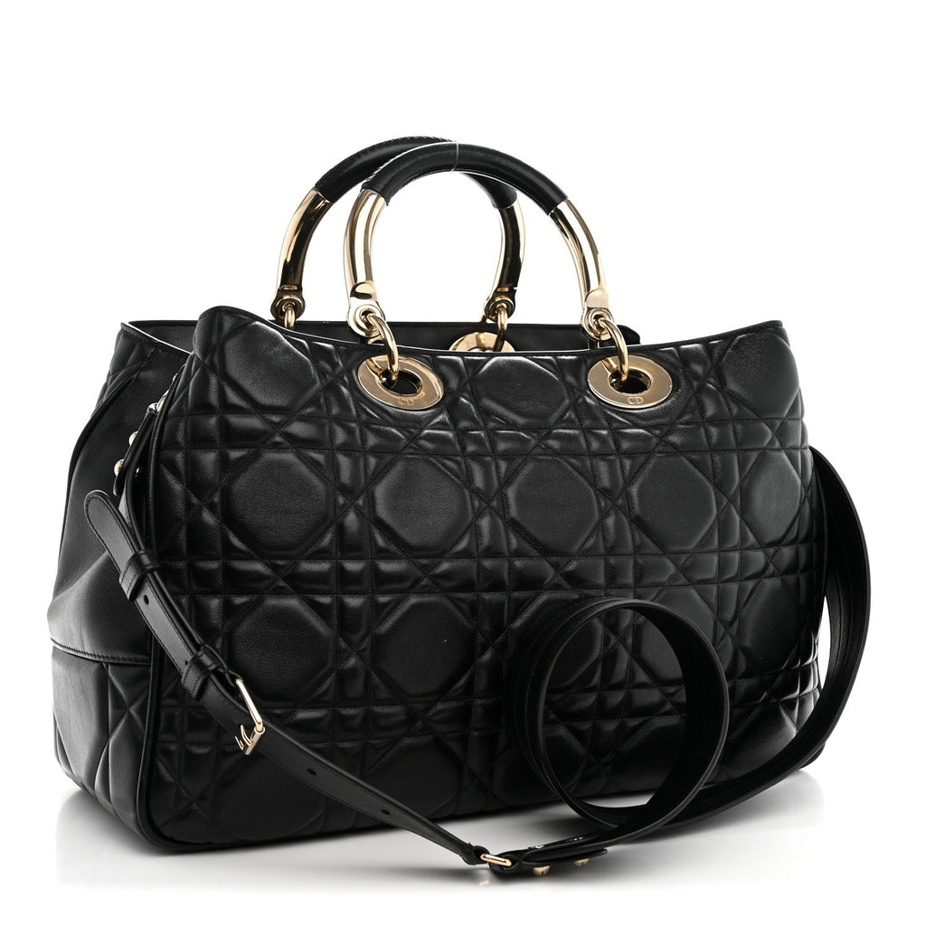 Calfskin Cannage Large The Lady 95.22 Black