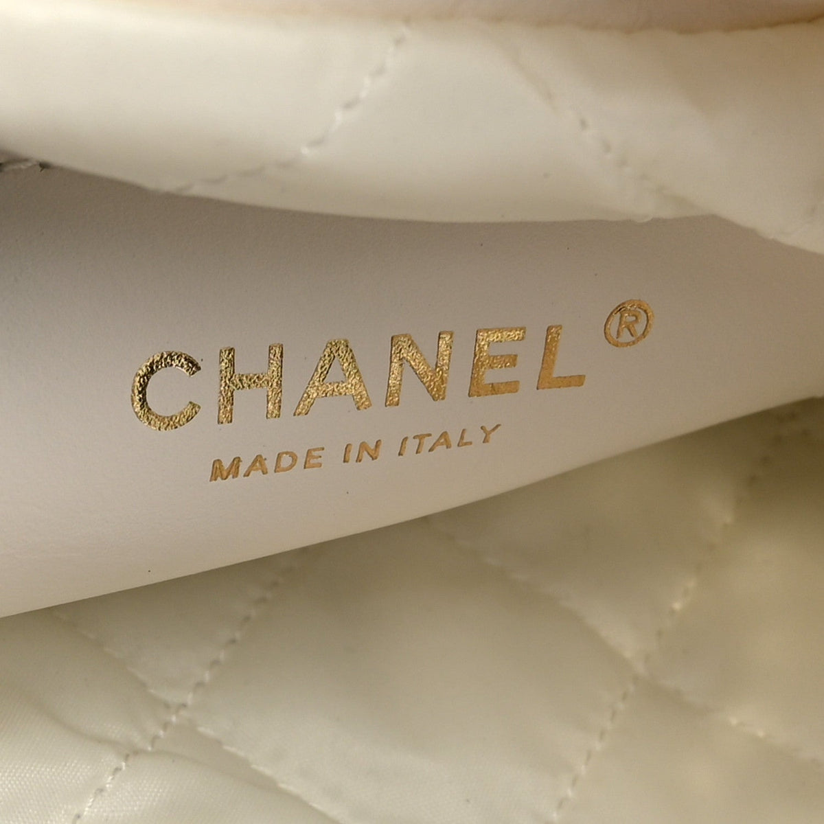 Calfskin Eyelet Mini Chanel 22  White