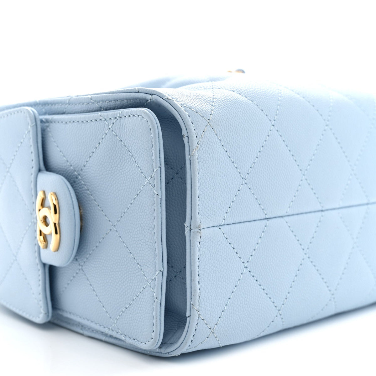 Caviar Quilted Mini Chanel 25 Handbag Light Blue