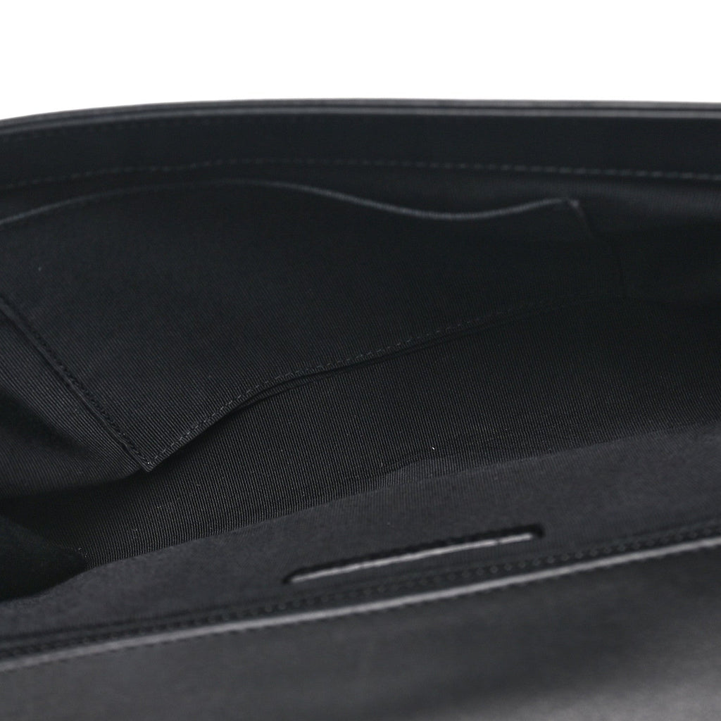 Lambskin Chevron Quilted New Medium Boy Flap Black