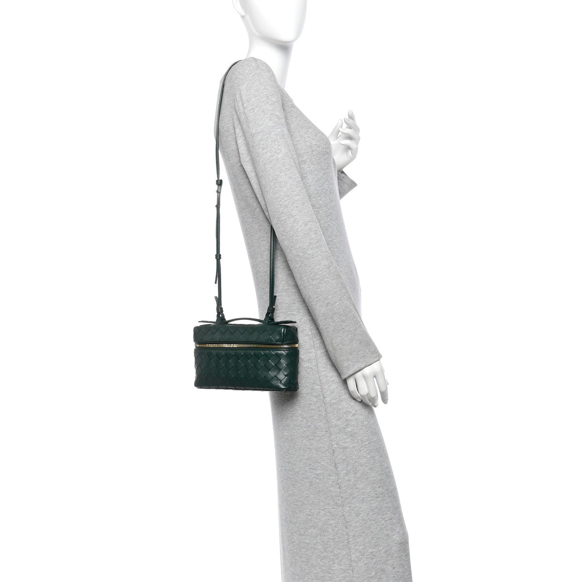 Nappa Intrecciato Bang Bang Vanity Case Emerald Green