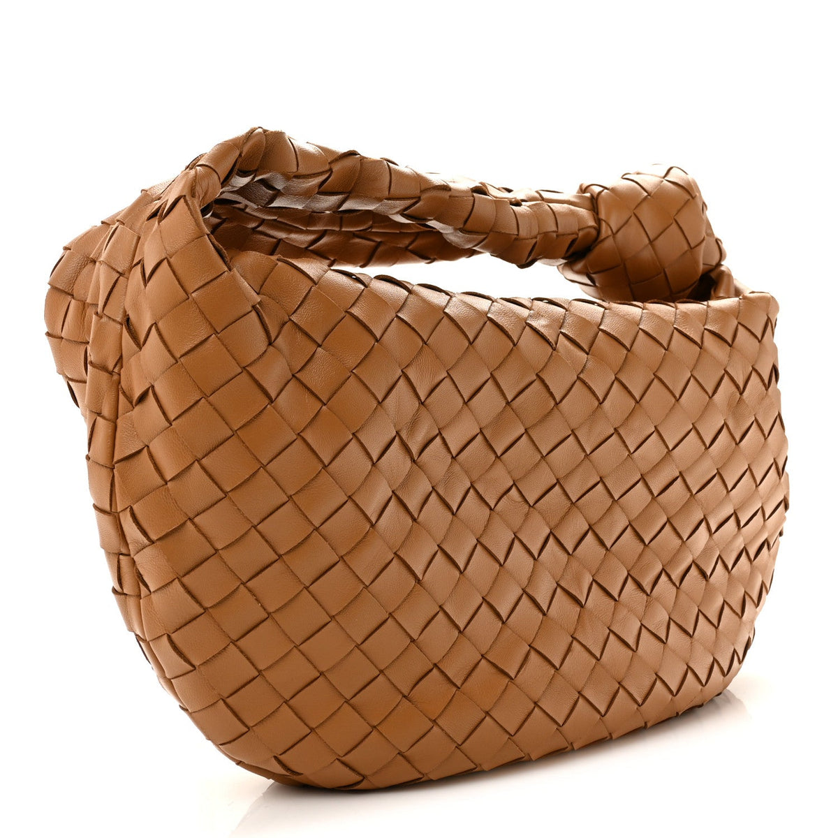 Nappa Intrecciato Teen Jodie Hobo Caramel