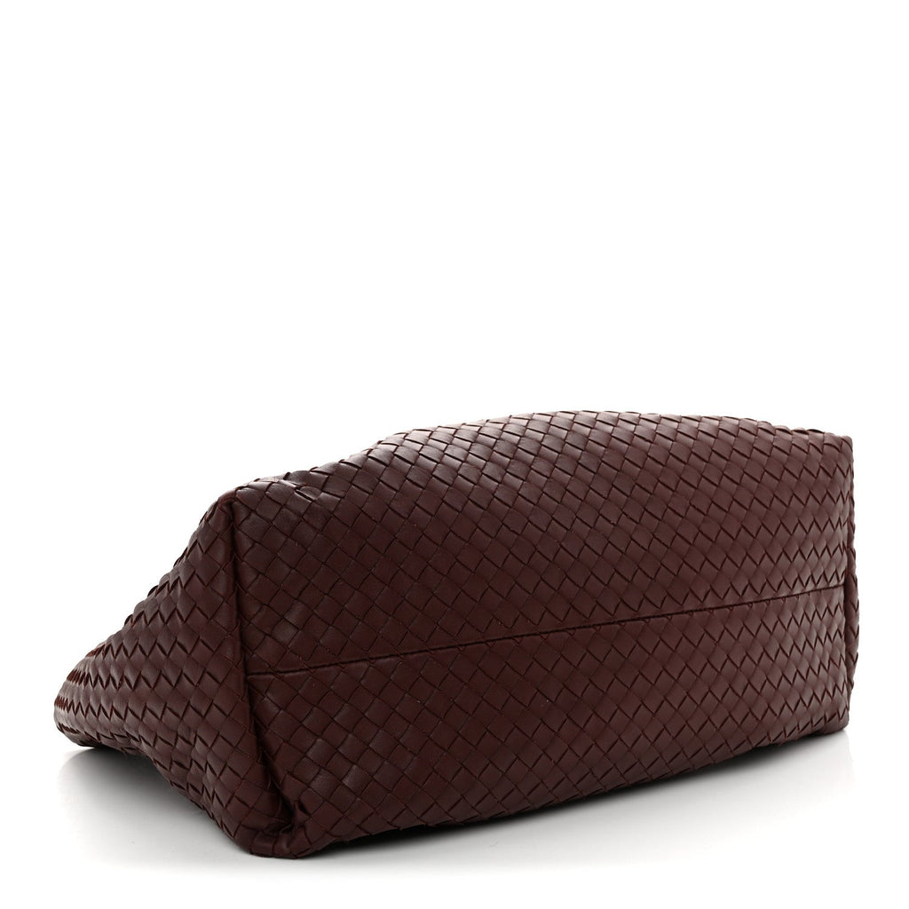 Calfskin Intrecciato Pinacoteca Reversible Tote Madder Brown Lunar