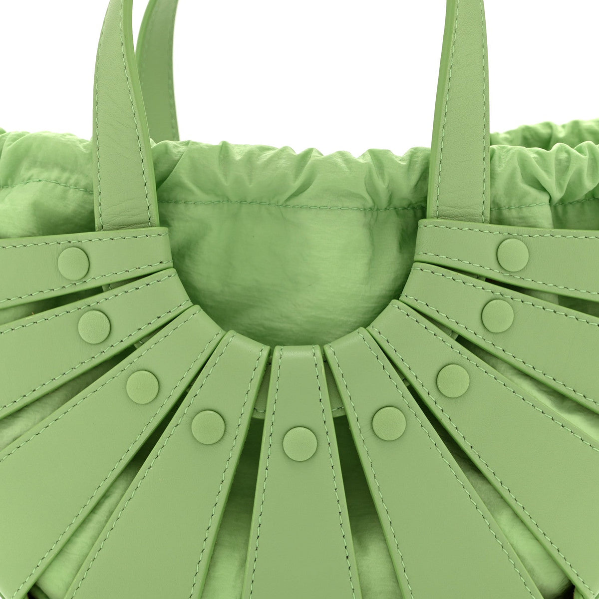 French Calfskin Small Shell Pistachio