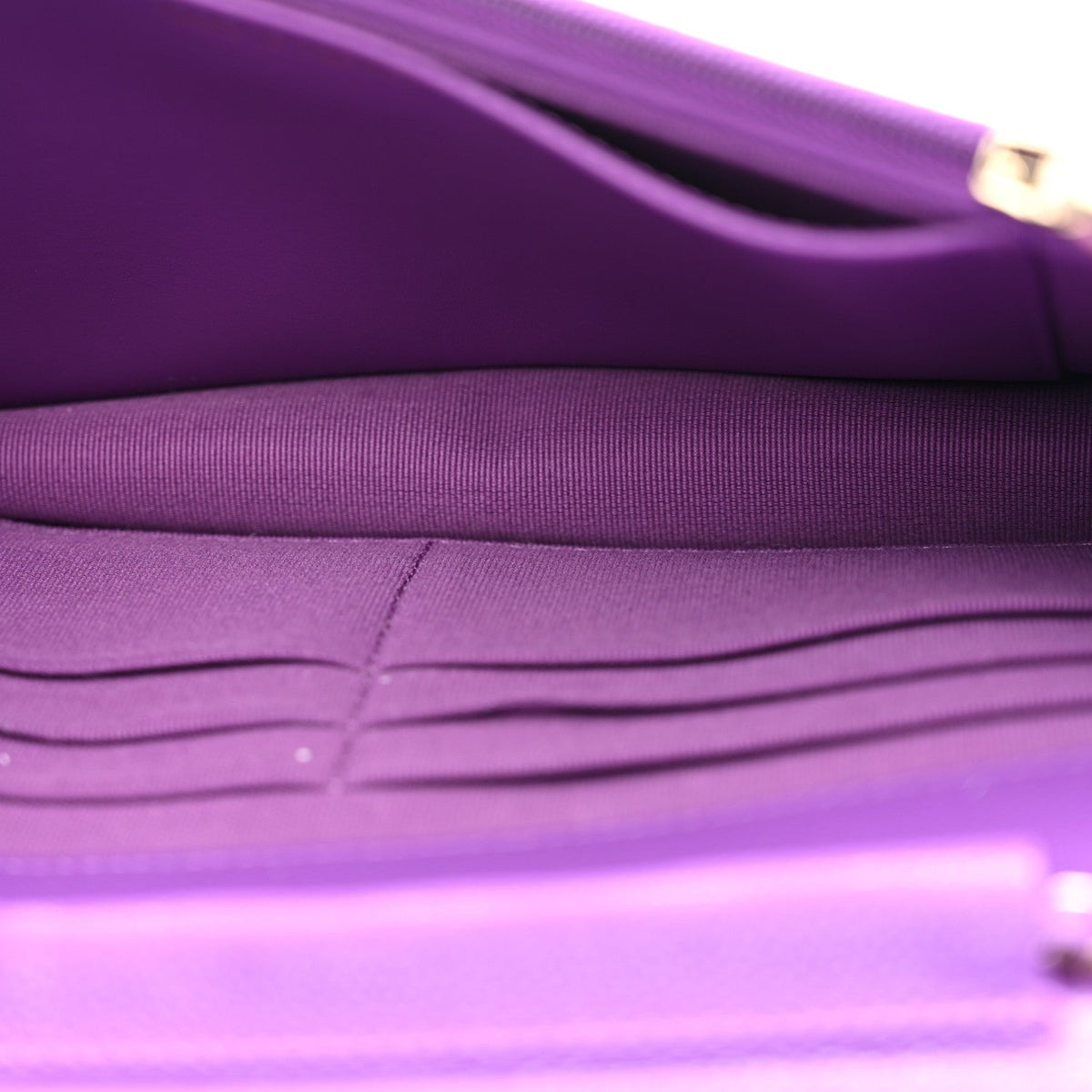 Caviar Quilted Wallet on Chain WOC Purple