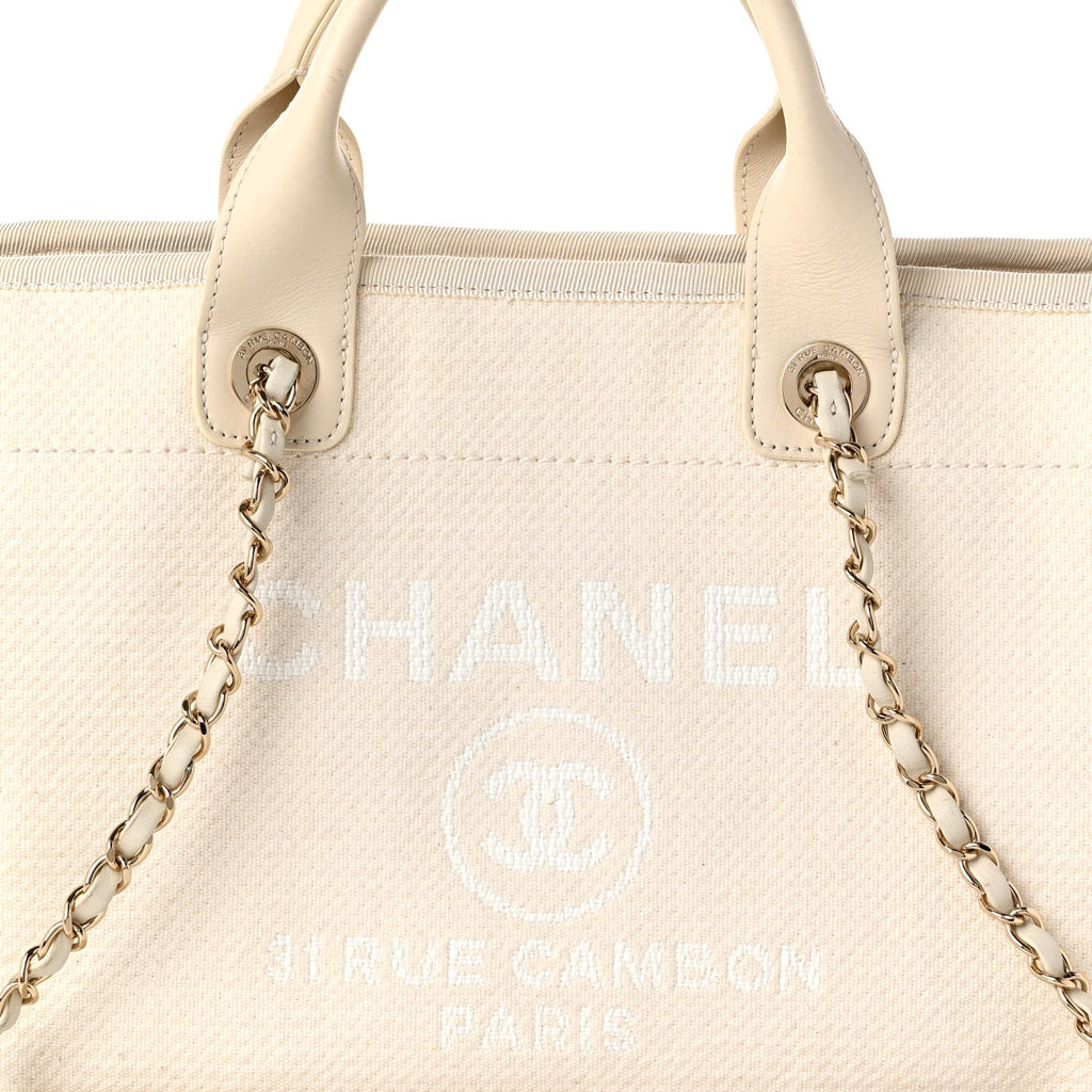 Mixed Fibers Small Deauville Tote White