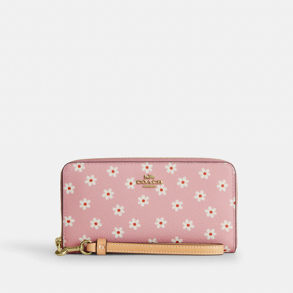 Coach Outlet Long Zip Around Wallet With Floral Print