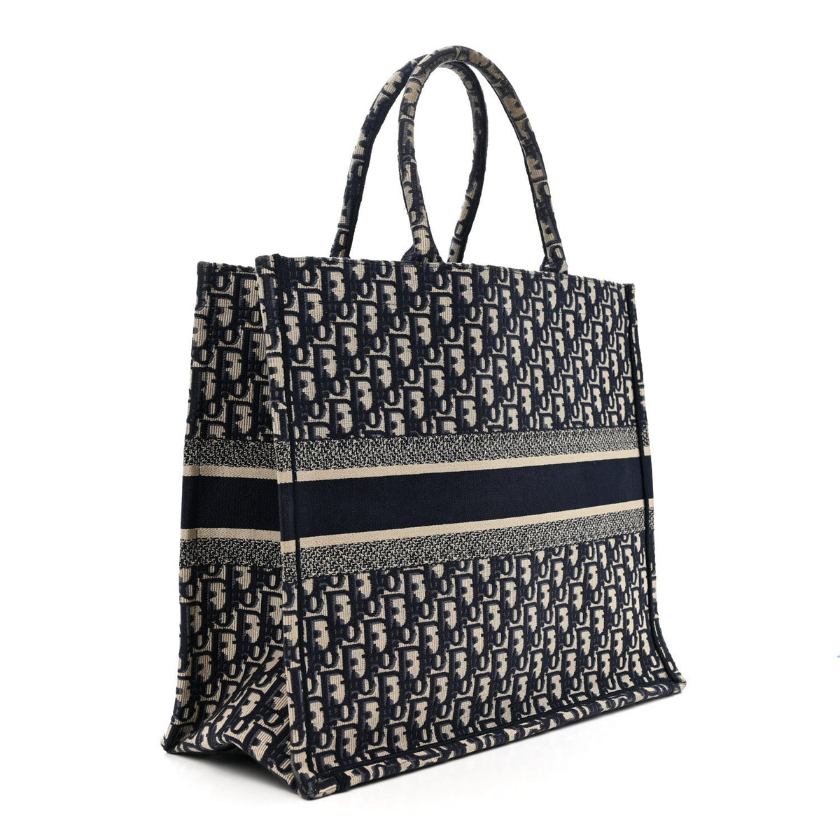 Oblique Large Book Tote Blue Multicolor