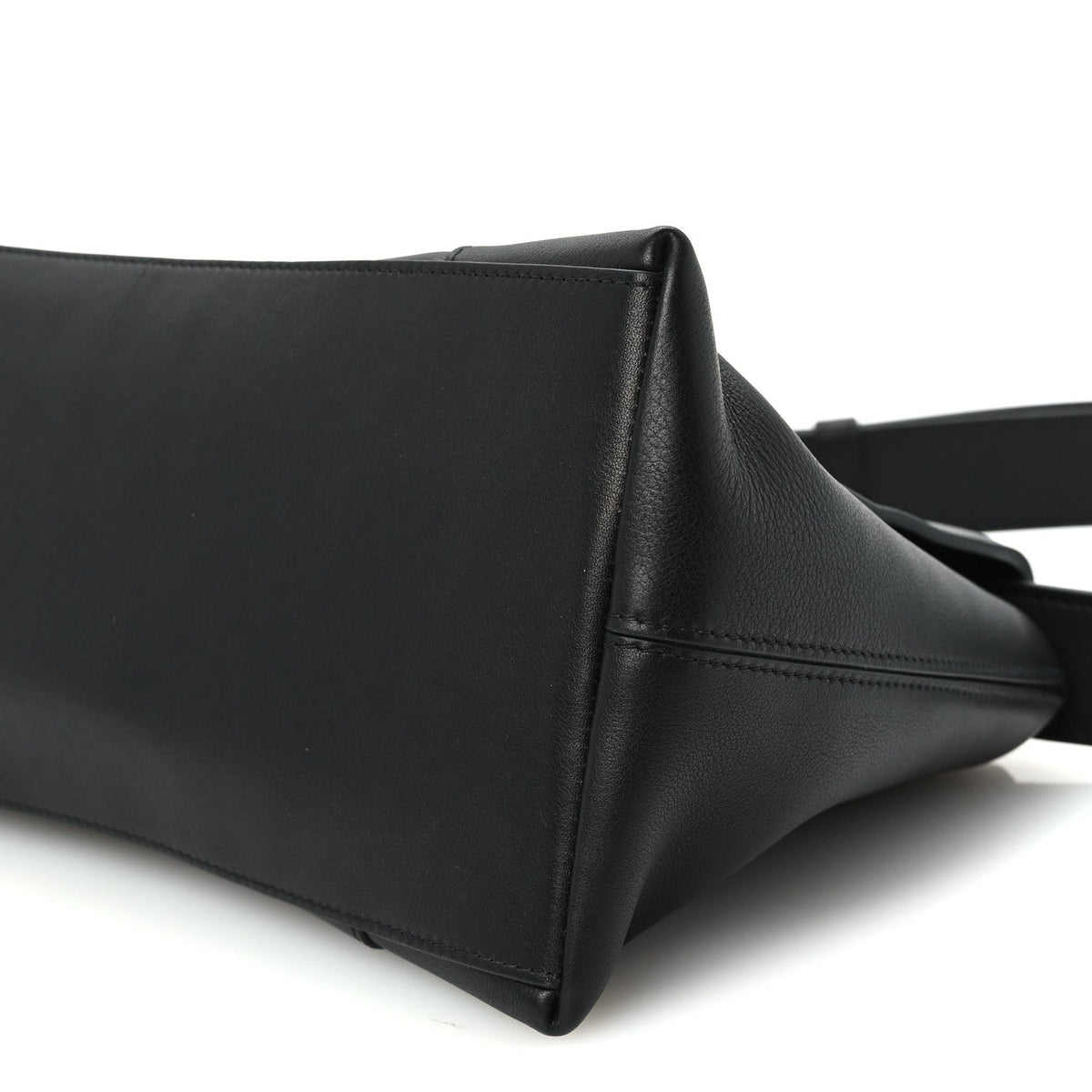 Grained Calfskin Monochrome M Downtown Shoulder Bag Black