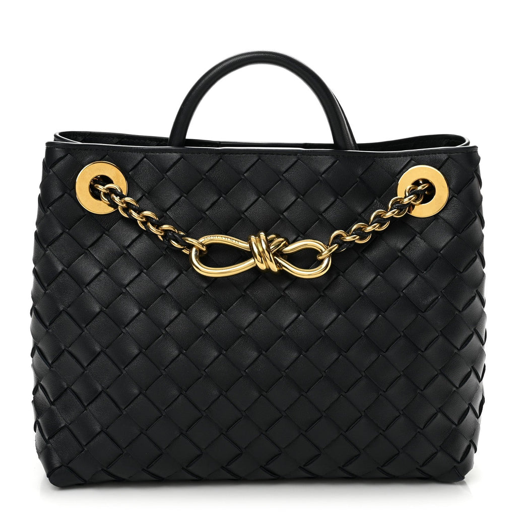 Nappa Intrecciato Small Andiamo With Chain Shoulder Bag Nocturnal