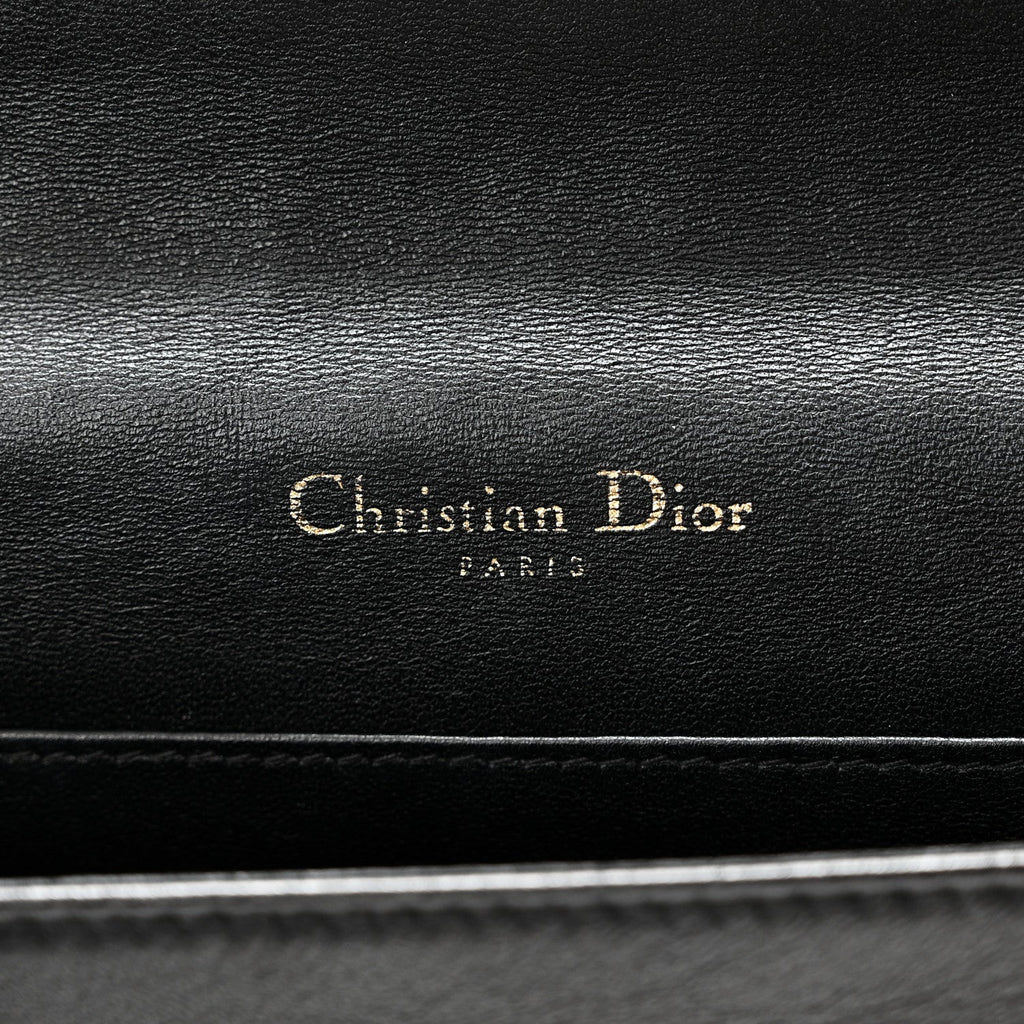 Lambskin Cannage Lady Dior Pouch Black