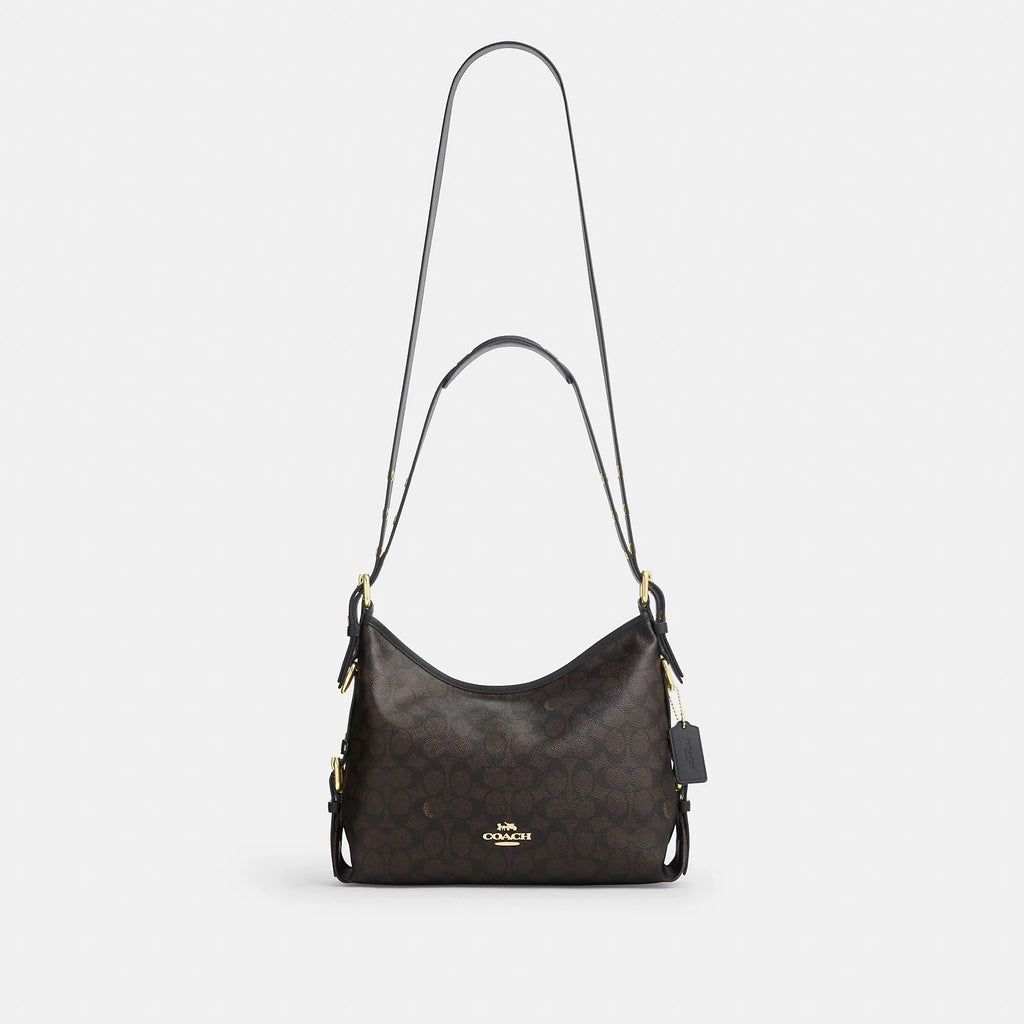 Coach Outlet Laurel Shoulder Bag With Buckles In Signature Canvas