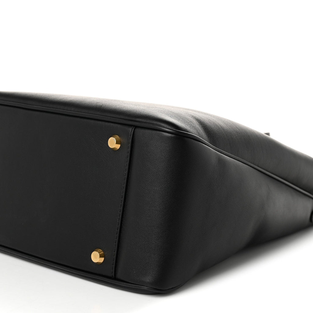 Natural Smooth Calfskin Medium Rodeo Hobo Black