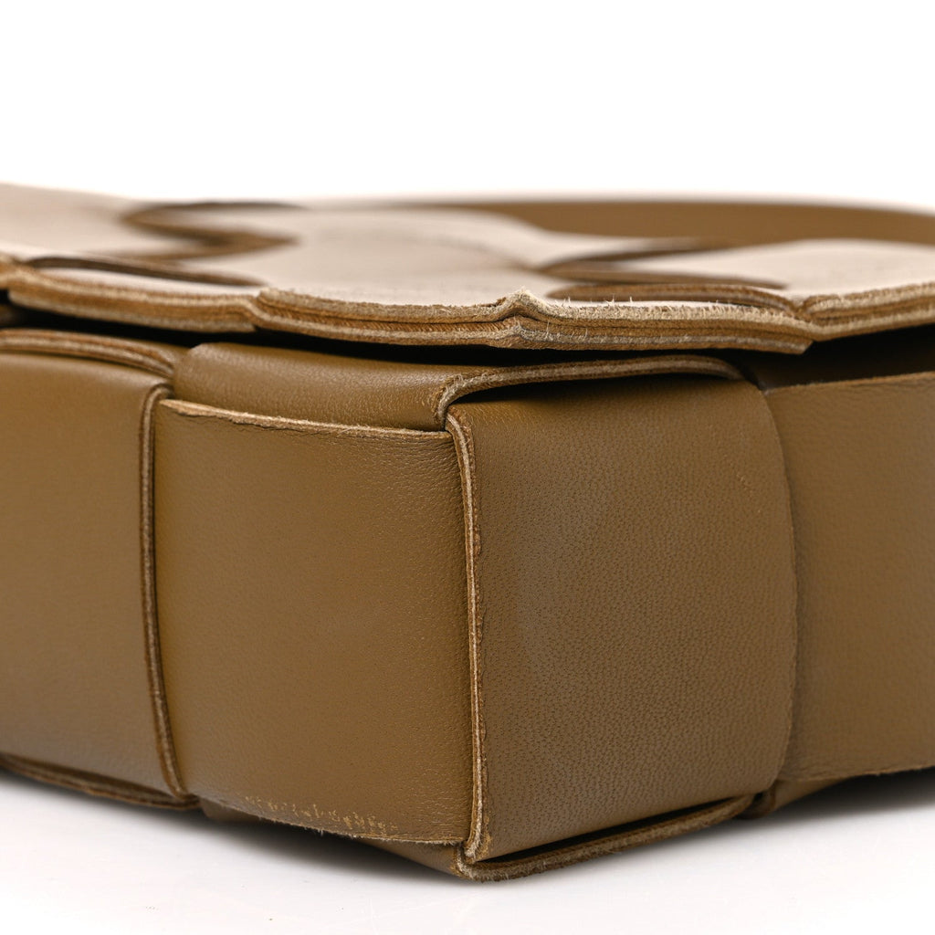 Lambskin Maxi Intrecciato Cassette Crossbody Bag Acorn
