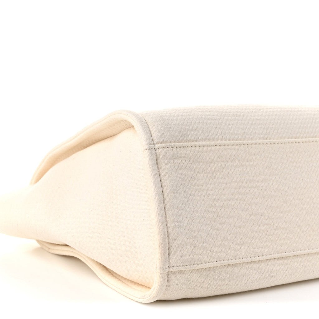 Mixed Fibers Small Deauville Tote White
