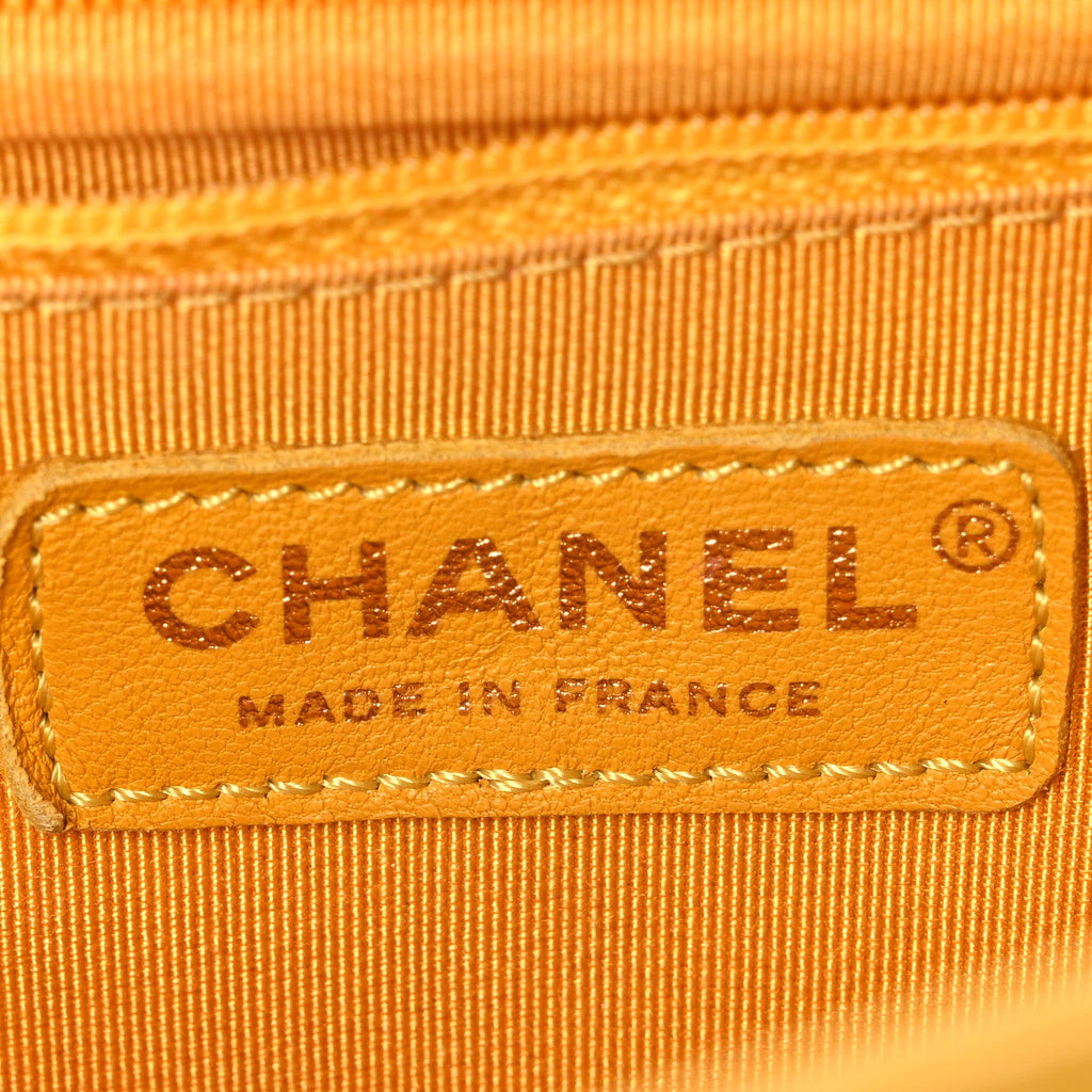 Lambskin Quilted New Medium Boy Flap Yellow