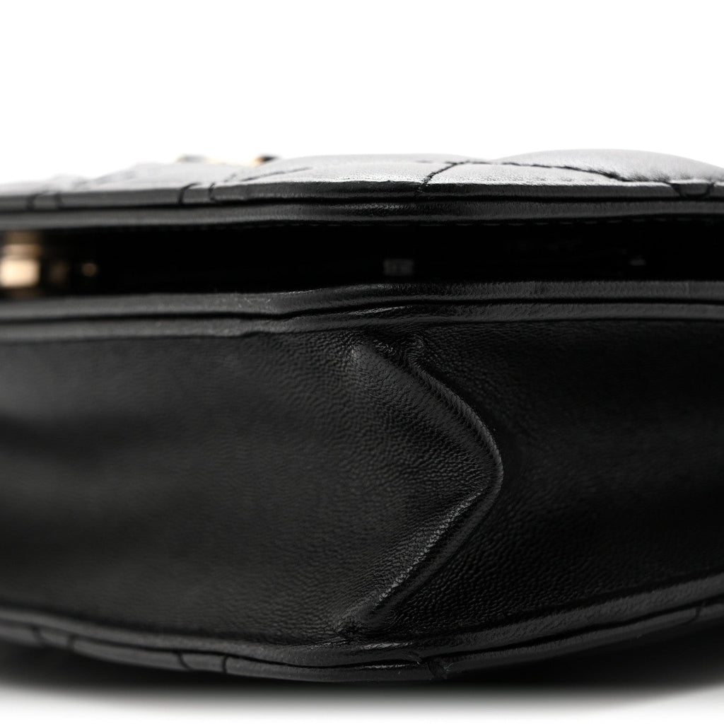 Calfskin Once Upon A Time Wallet on Chain WOC Black