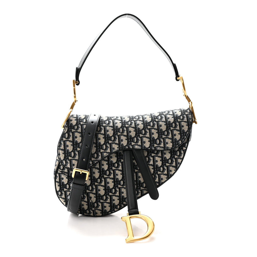 Oblique Saddle Bag With Strap Blue