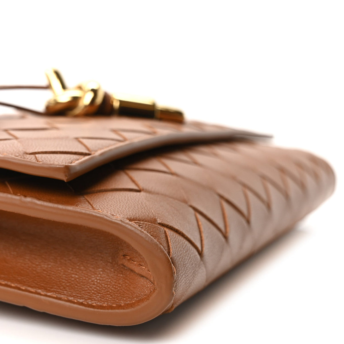 Nappa Intrecciato Andiamo Pouch On Strap Tannin
