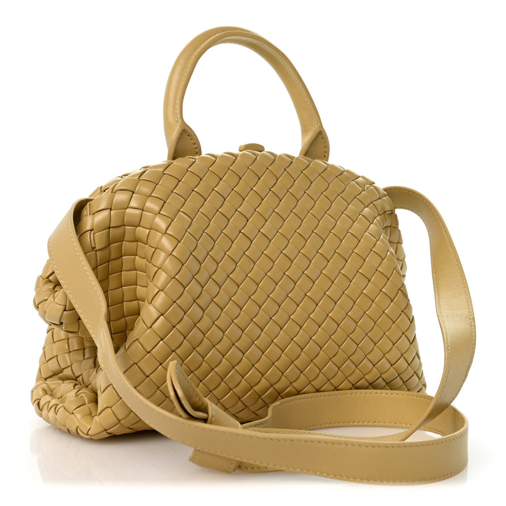 Nappa Intrecciato Padded Small The Top Handle Tote Bag Porridge