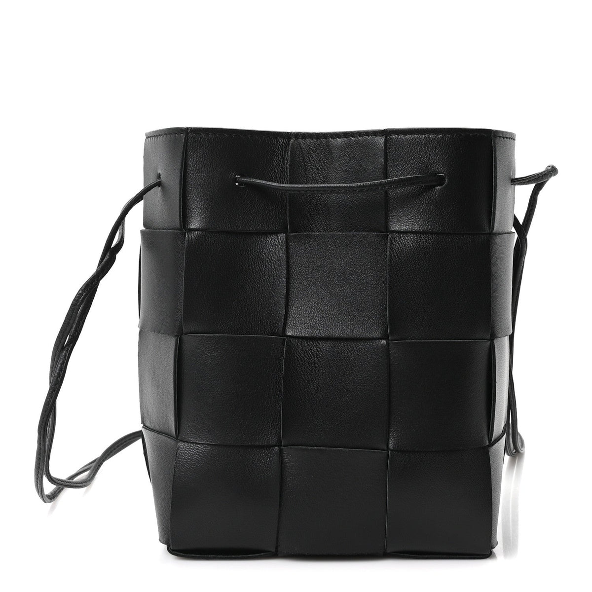 Nappa Maxi Intrecciato Cassette Bucket Bag Black