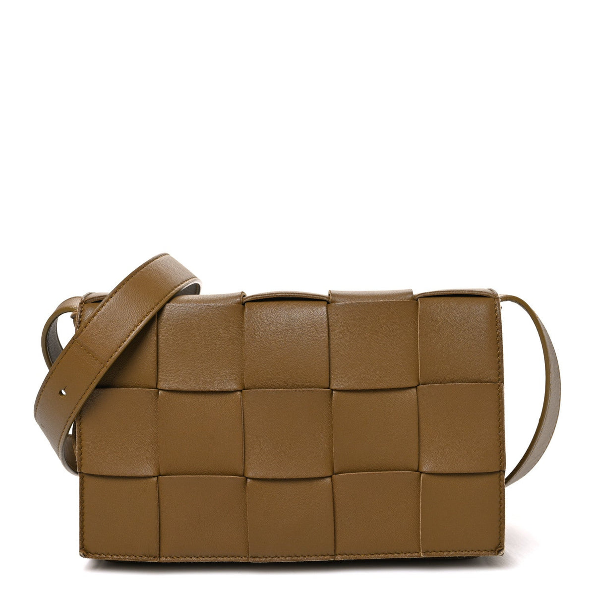 Lambskin Maxi Intrecciato Cassette Crossbody Bag Acorn