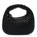 Nappa Intrecciato Baby Veneta Hobo Black
