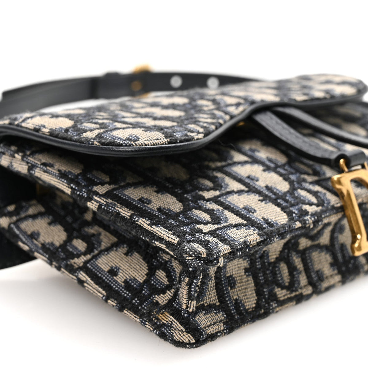 Oblique Saddle Belt Bag Blue