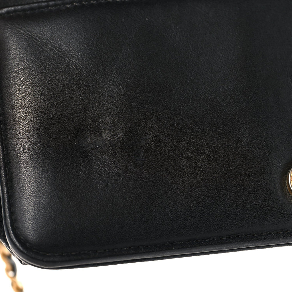 Caviar Quilted Boy Wallet On Chain WOC Black