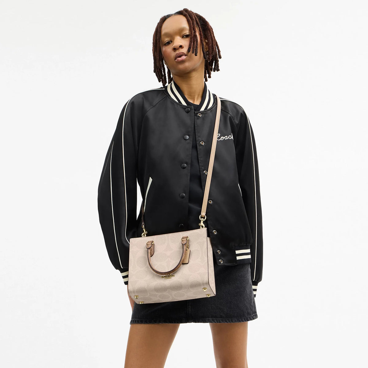 Coach Outlet Maggie Small Tote Bag In Blocked Signature Canvas
