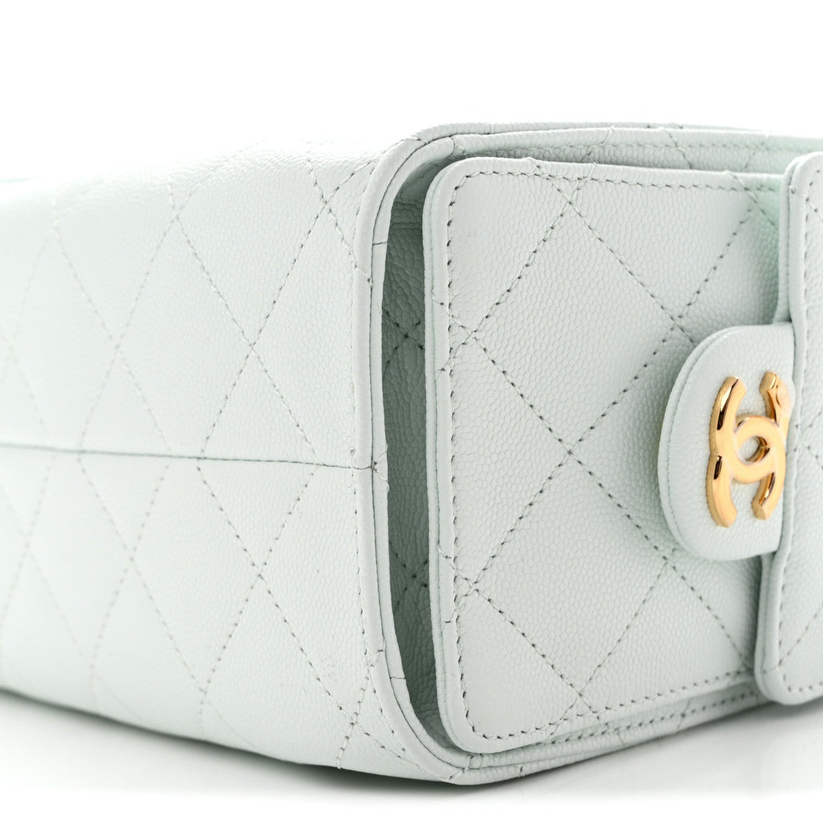Caviar Quilted Mini Chanel 25 Handbag Light Blue
