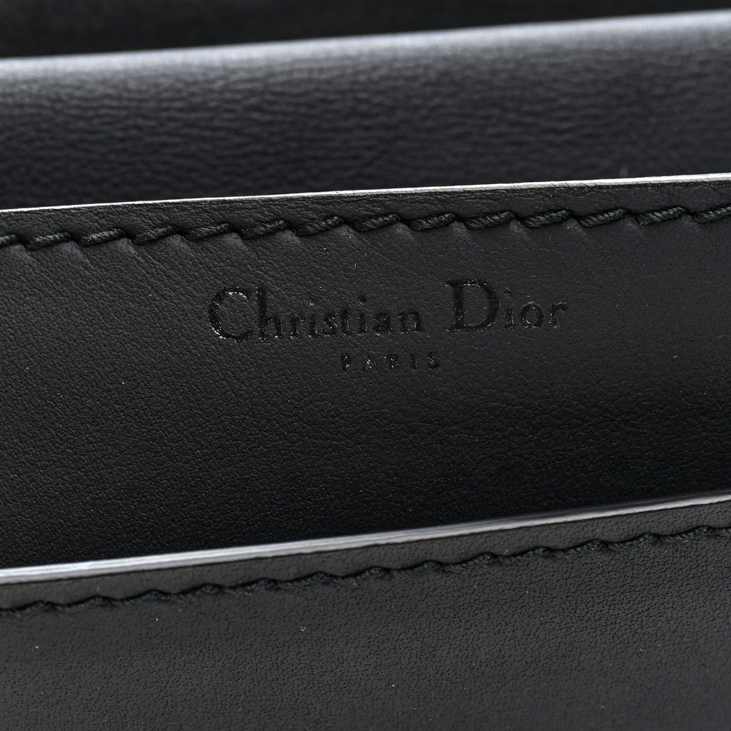 Ultra Matte Calfskin J'Adior Chain Flap Bag Black
