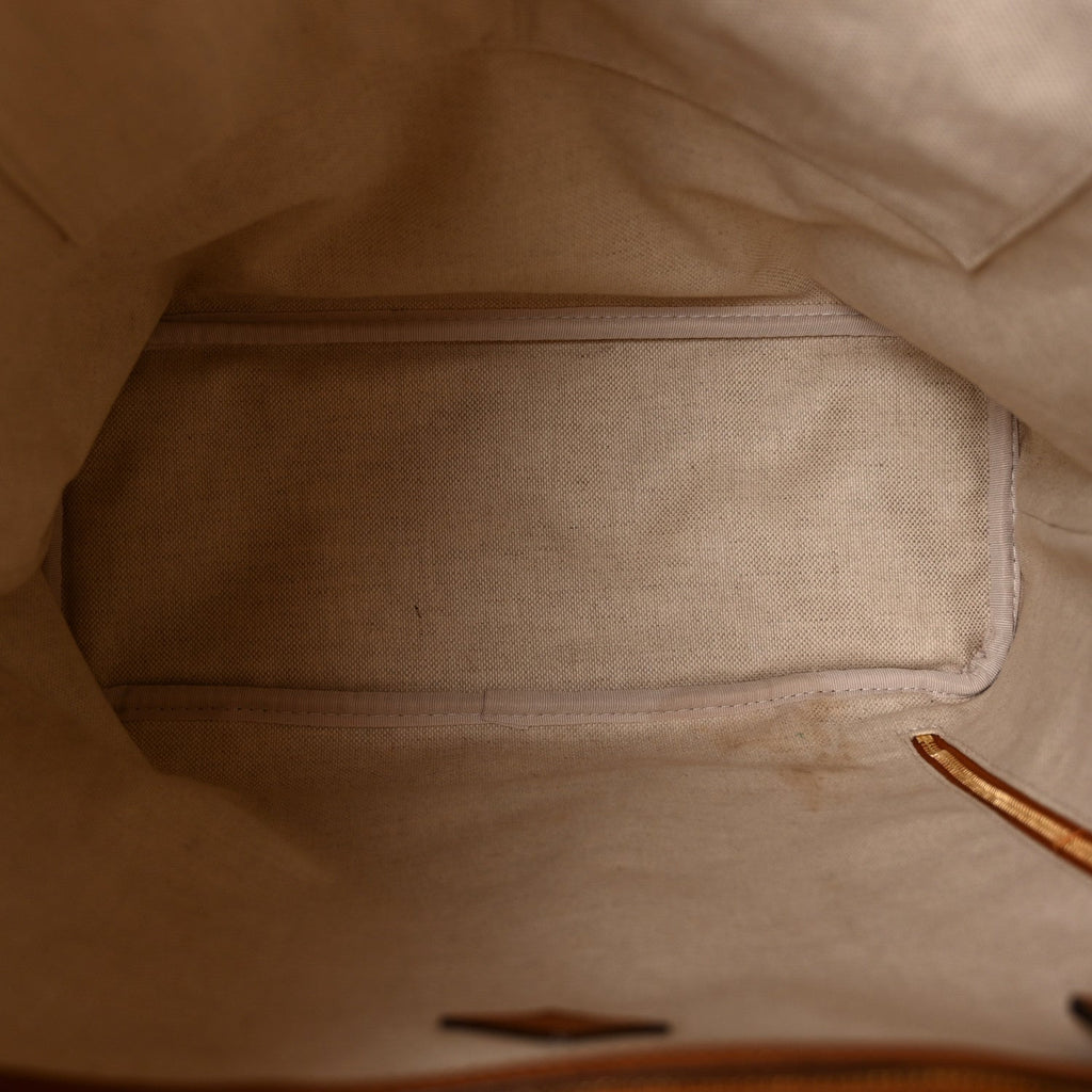 Lauretos Calfskin Medium Himmel Drawstring Backpack Cognac