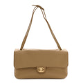 Grained Calfskin Small Souplissimo Maxi Flap Dark Beige