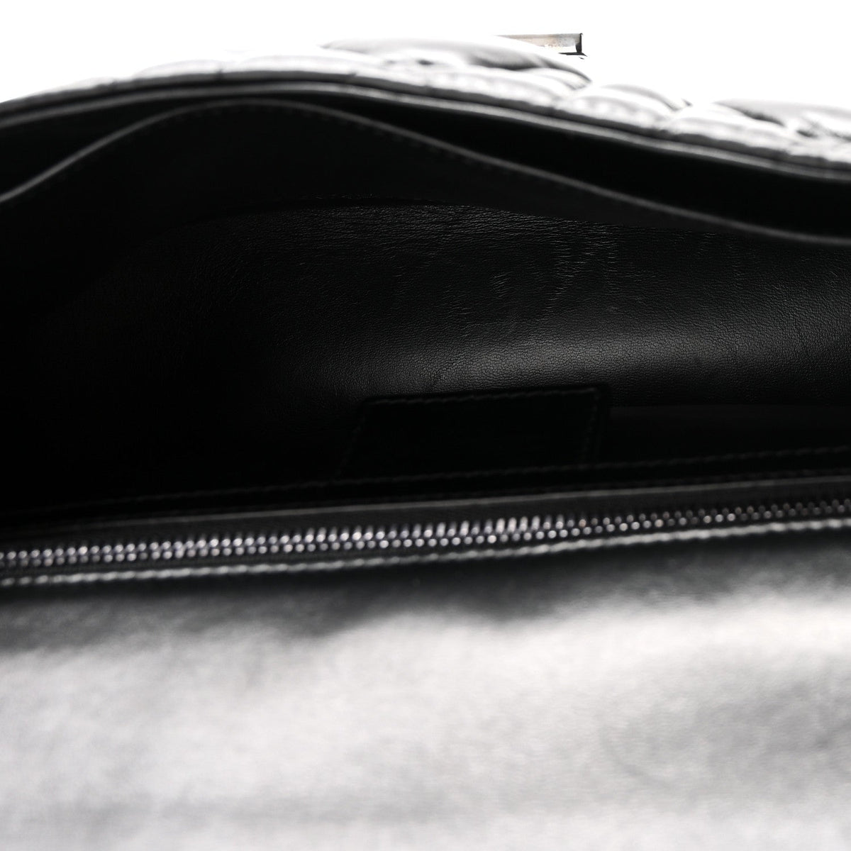 Calfskin Macrocannage Large Caro Bag Black