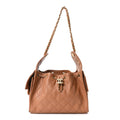 Caviar Quilted Small Chanel 25 Handbag Brown
