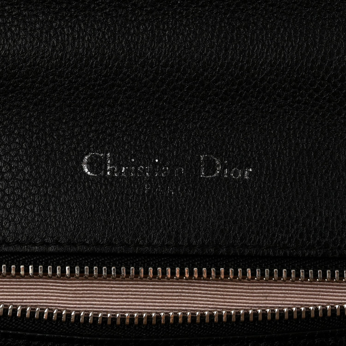 Grained Calfskin Medium Diorama Flap Bag Black