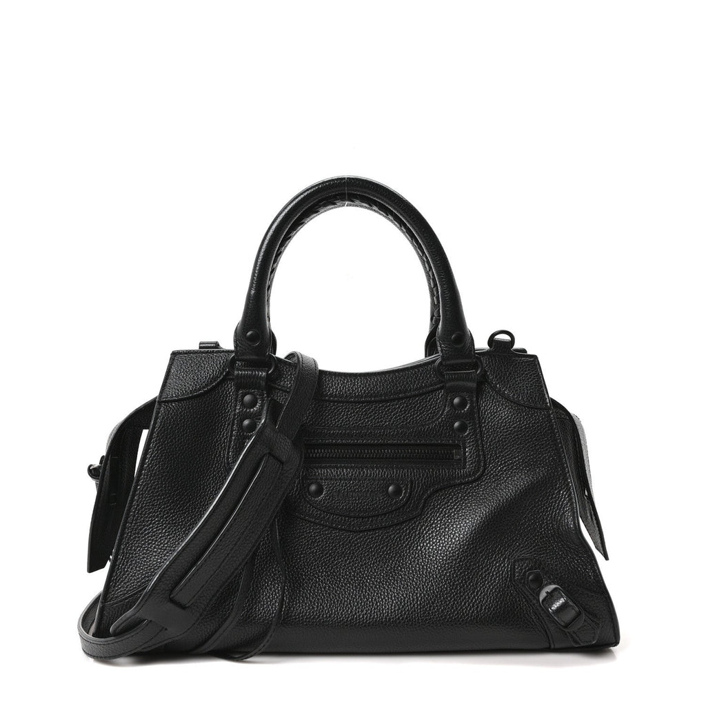 Grained Calfskin Neo Classic Black Hardware S City Black