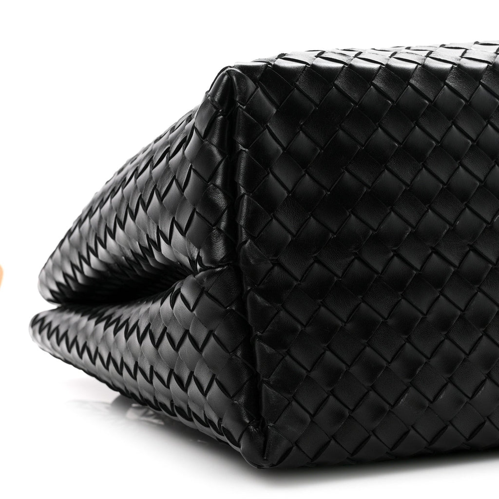 Nappa Intrecciato Large Andiamo Shoulder Bag Black