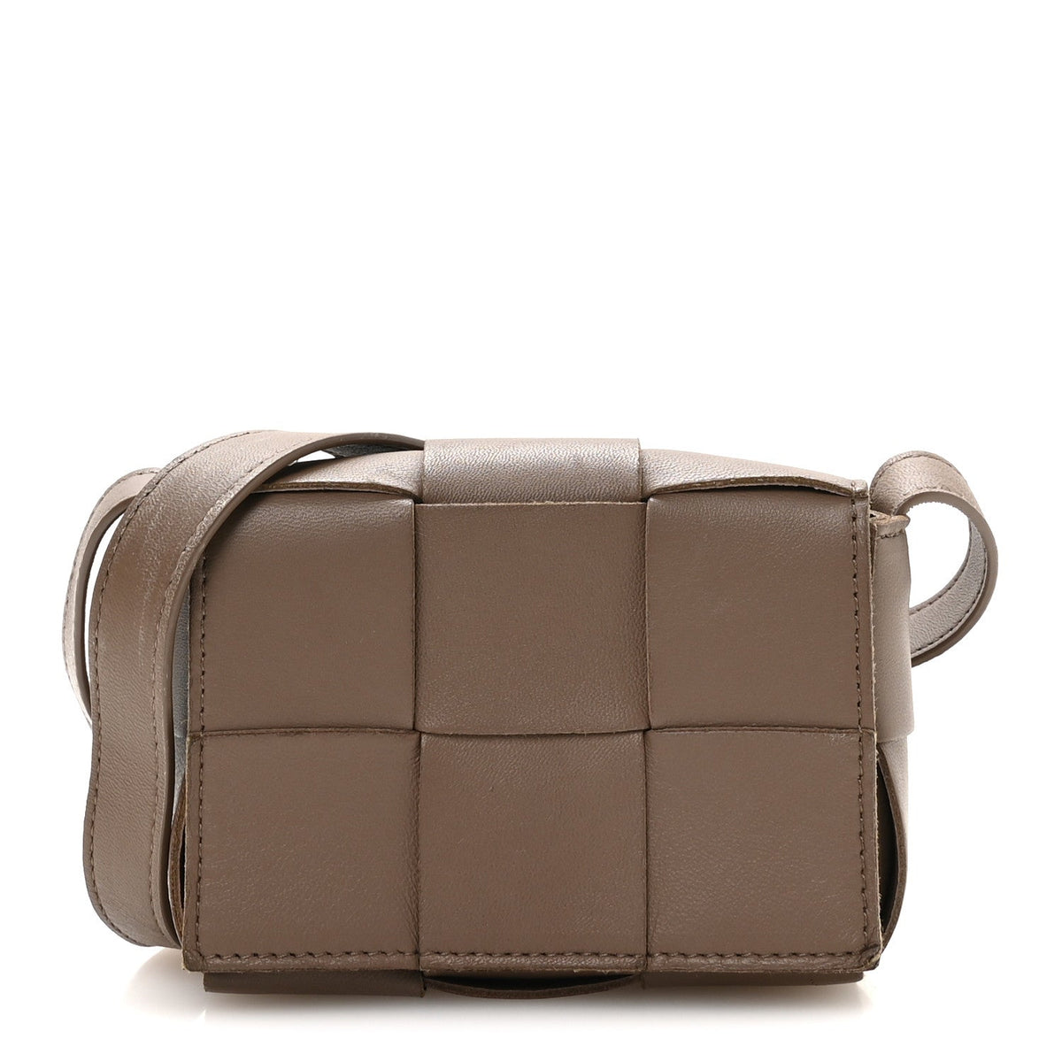 Lambskin Maxi Intrecciato Extra Mini Cassette Crossbody Bag Acorn