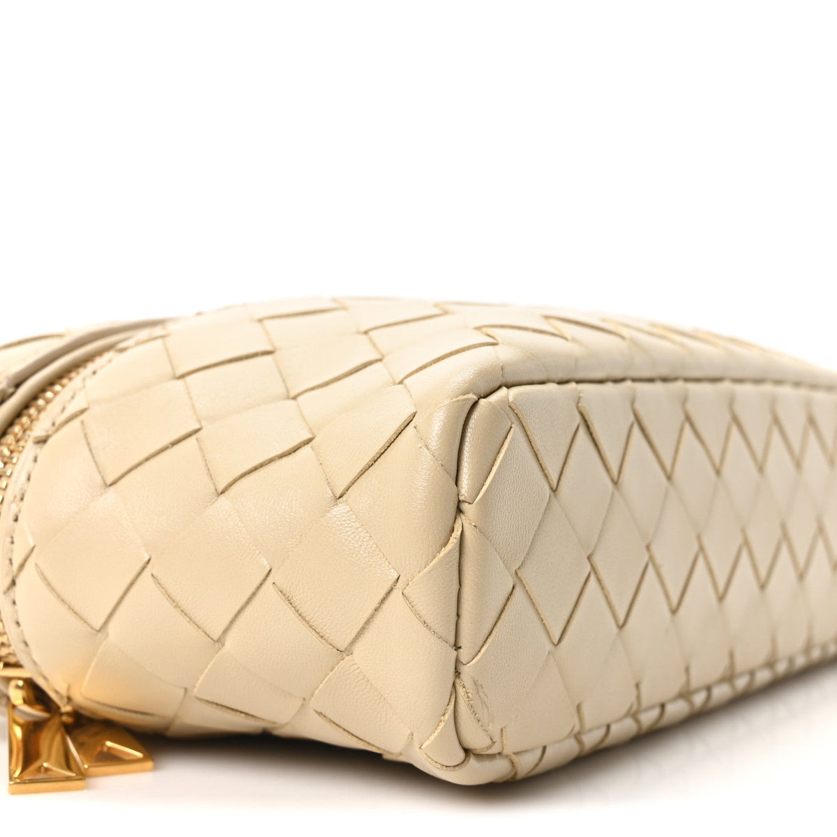 Calfskin Intrecciato Bang Bang Vanity Case Ecru